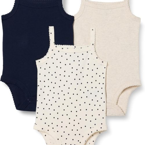 Baby girls sleeveless bodysuits and vests