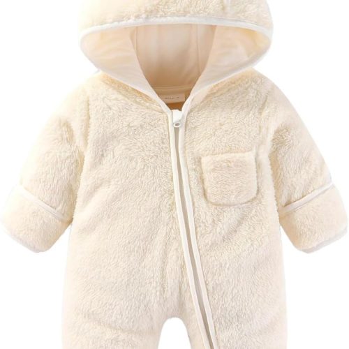 img-1e8bd779546e139f2cb2 Winter hooded fleece romper for newborns.