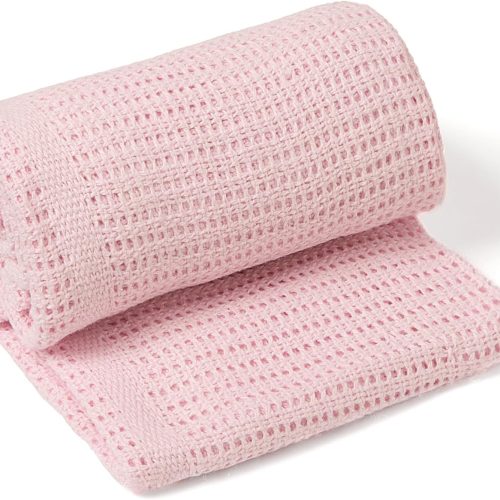 img-33e14418808e5ba4e9b3 Soft cotton baby blanket 70x90cm pink